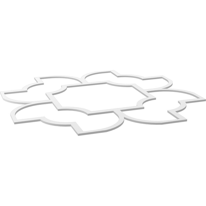 Panneau mural 3D Anderson en blanc (paquet de 1), H 83 po x l 83 po x P 0,375 po