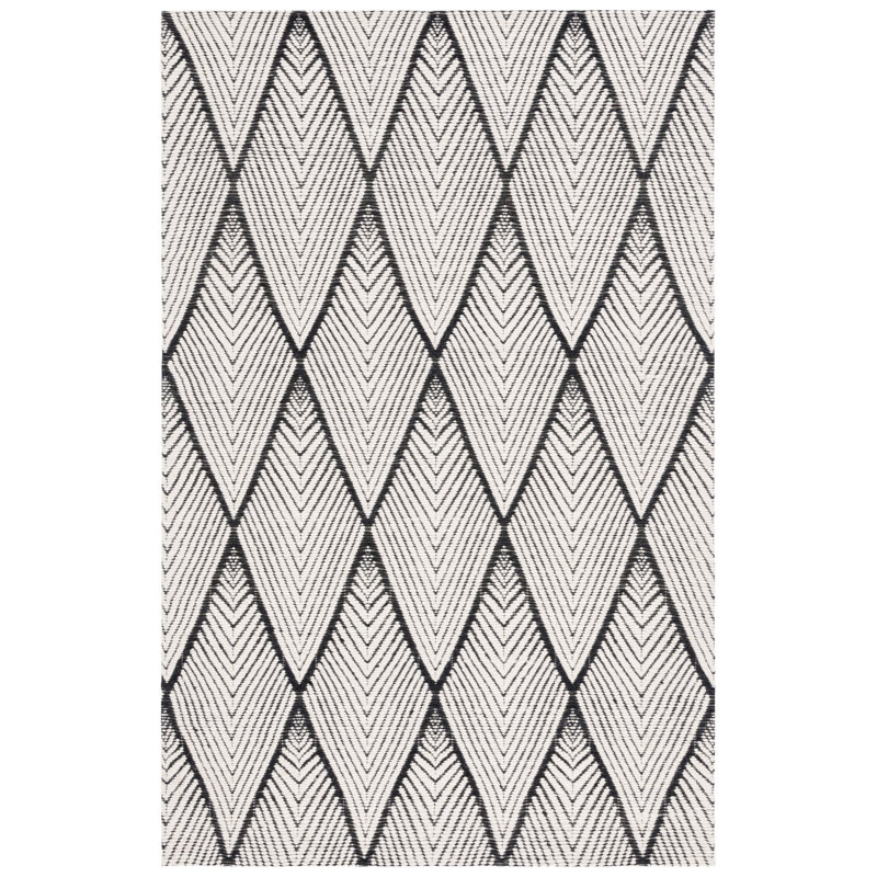 Marbella Handloomed Wool And Cotton Geometric Rug, Rectangle 5' x 8'