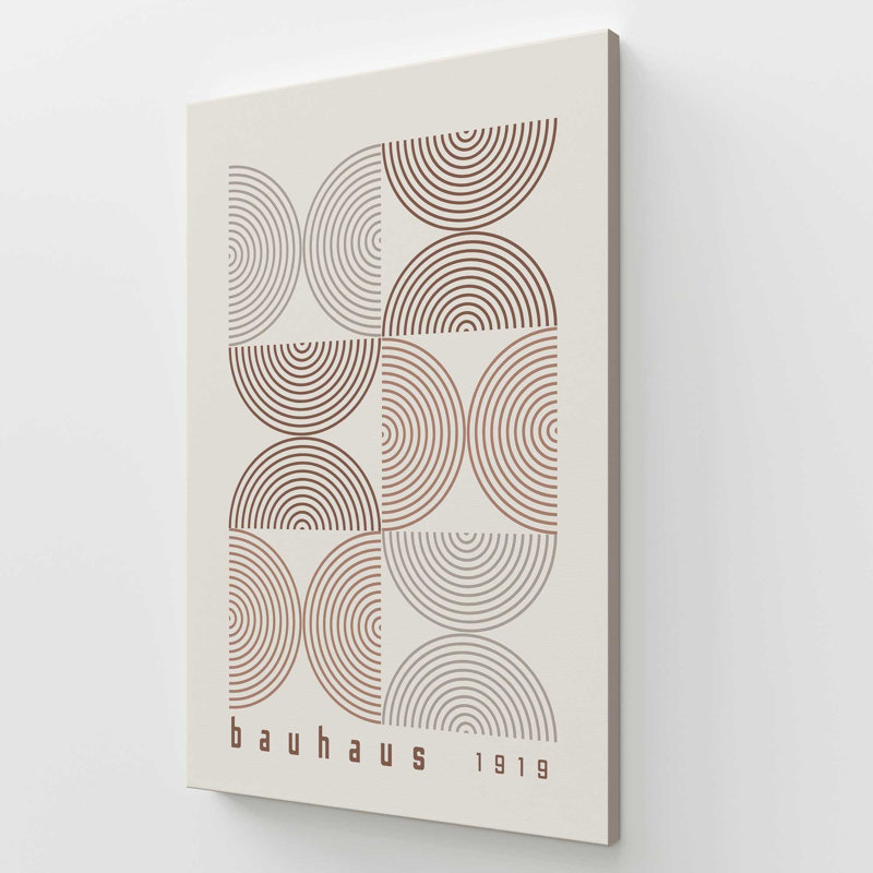 «Brown Bauhaus Composition», affiche I, toile tendue, H 60 po x l 40 po, Brun, Stretched Canvas