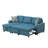 Carlheinz 83" L-Shaped Storage Sleeper Sofa Bed-629442638