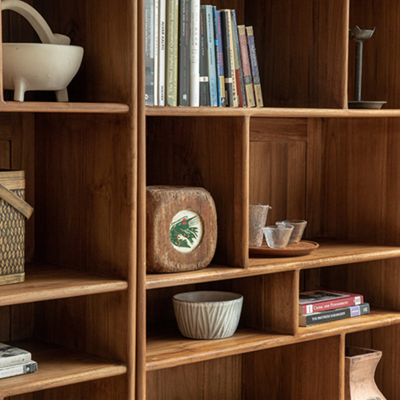 Bibliothèque de style rétro médiéval