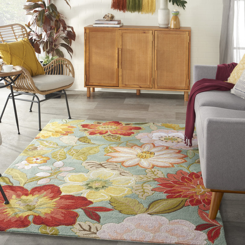 Tapis floral Karyn, Rectangle 5 pi x 7 pi 6 po