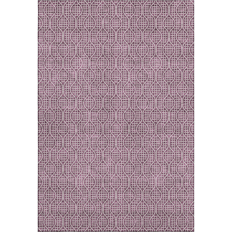 Premium Machine Washable Prisco Eggplant Rug, Rectangle 8' x 10'