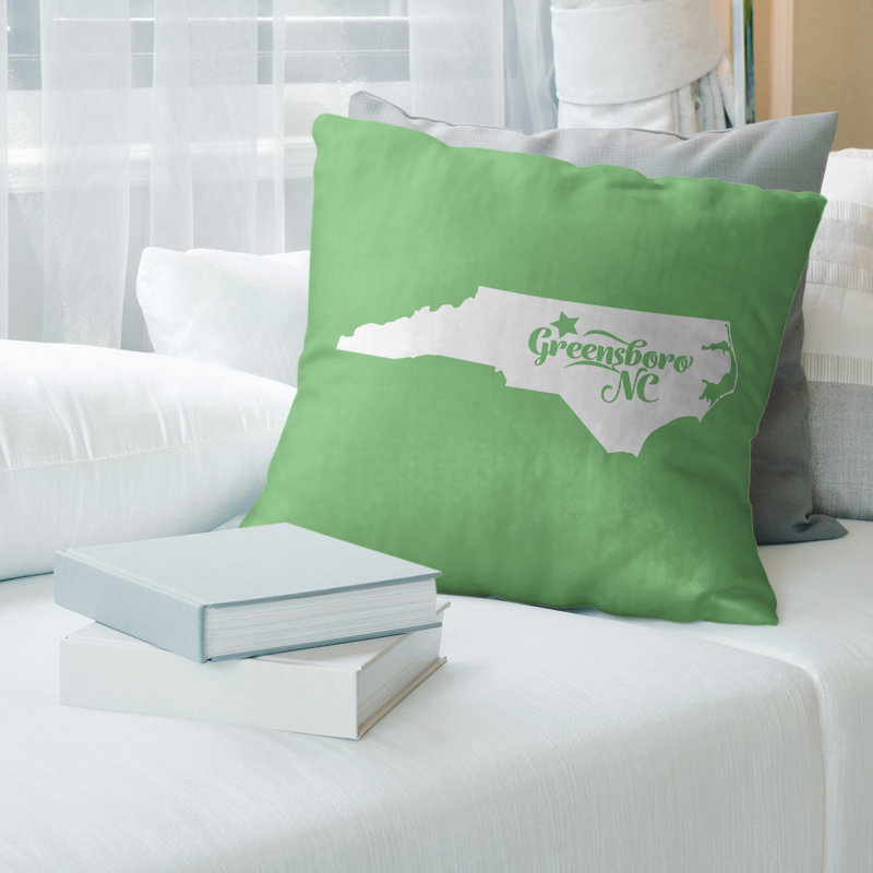 Coussin, Greensboro, 18 po x 18 po, Vert