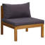 Ensemble de salon en bois gris foncé-189691637