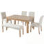 Bermuda 6 pièces avec 4 chaises rembourrées et 1 banc-870377268