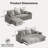 Sleeper Sofa, 82 Inch Pull Out Sofa Bed With Reversible Storage Chaise, USB & Type-C Charging, Hidden Cup Holders, L Shaped Sectional Couch For Living Room, Apartment, Small Space-1155351793