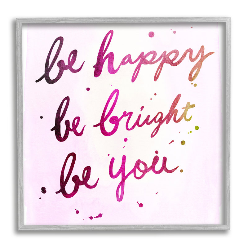 «Be Happy», expression lumineuse, glamour, sentiment de gris, ferme surdimensionnée, estampe numérique sur toile, art texturé par Junco. Studio