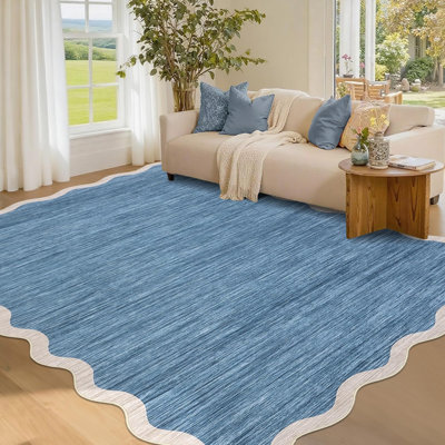 Rectangle Abstract Washable Area Rug