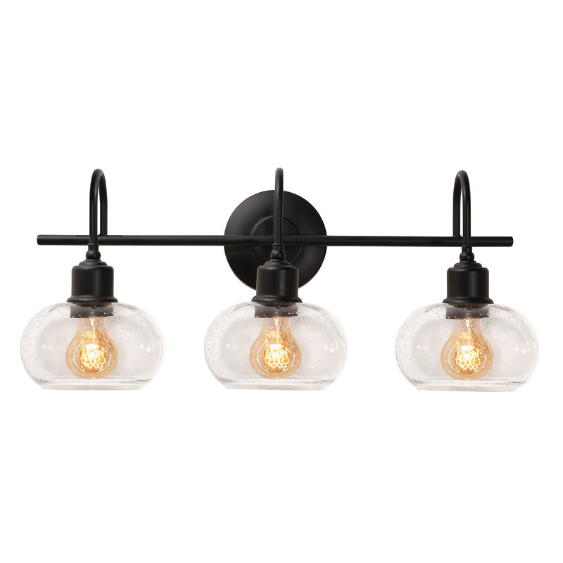 3 - Light Dimmable Vanity Light, Black