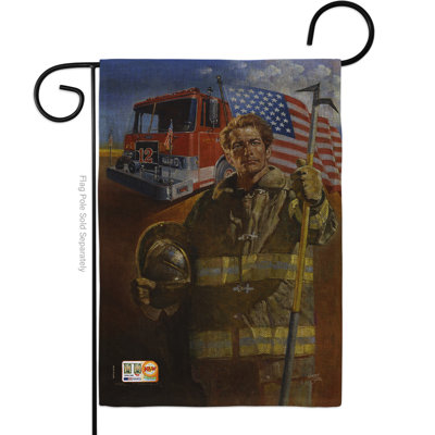 Breeze Decor G161076-Db Homeguard Burlap Americana Patriotic Impressions Decorative Vertical 13" X 18.5" Double Sided Garden Flag
