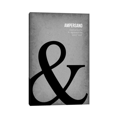 «Ampersand» par GetYourNerdOn - Art textuel sur toile tendue