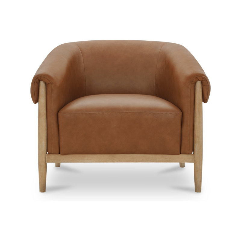 Stellan Accent Chair Tan Leather, Tan