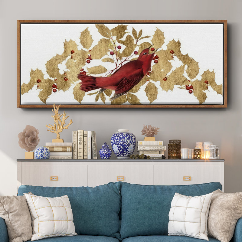 Red Bird Christmas Collection D-, toile encadrée