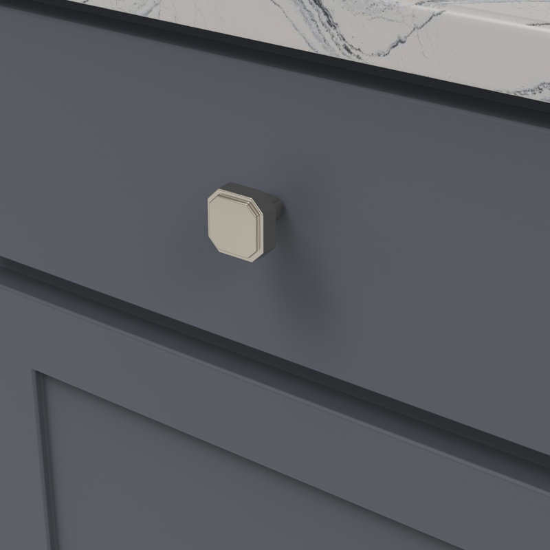 Monroe Square Knob, Brushed Golden Brass