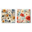 Poppy Dreams doré et blanc - ensemble de 2 collages carrés floraux-101855165-101855167