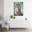 Girafe dans la salle de bain, art mural contemporain-1309089978
