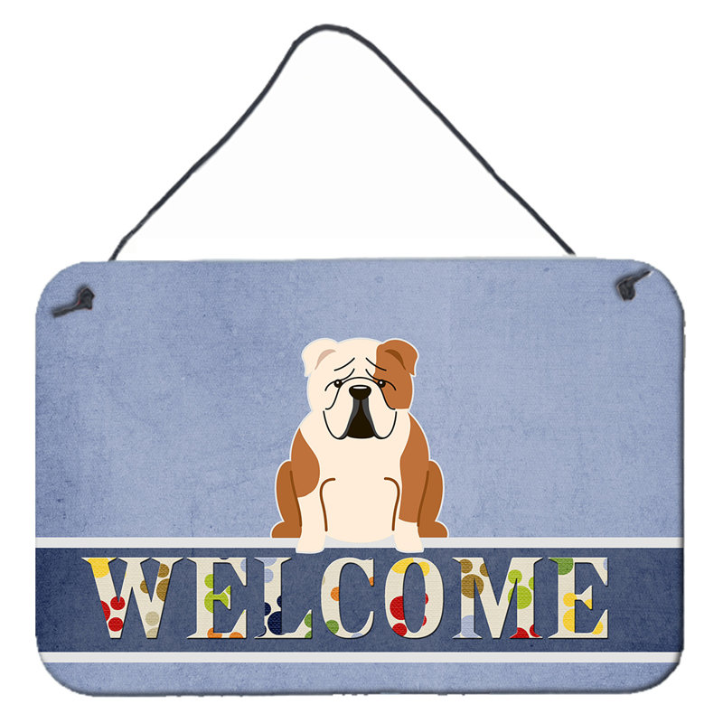 Décoration murale welcome bouledogue english, Blanc, Border Terrier
