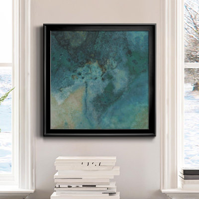 Azur IV - Peinture sur toile encadrée