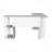 Desk,Modern L-Shaped Desk With Side Shelves, Grey