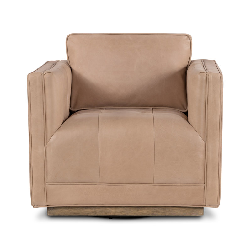 Kiera Swivel Chair-Sonoma Black, Palermo Nude