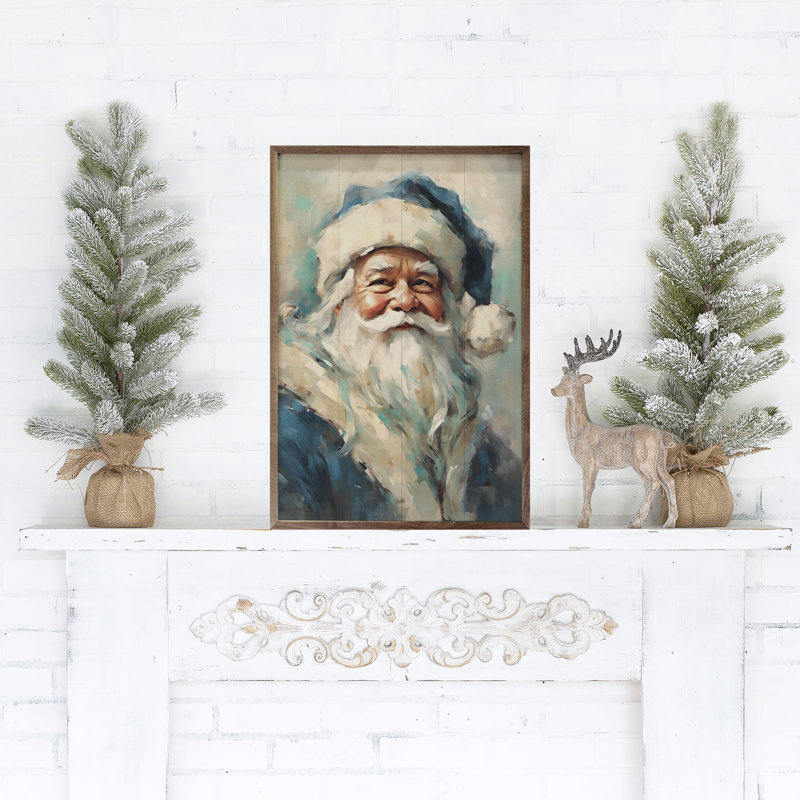 «Blue Santa Portrait», H 8 po x l 5 po