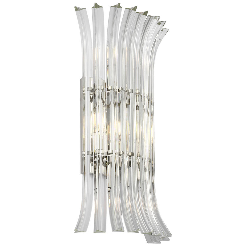 AERIN Rhine 21" Sconce with Crystal, Polished Nickel