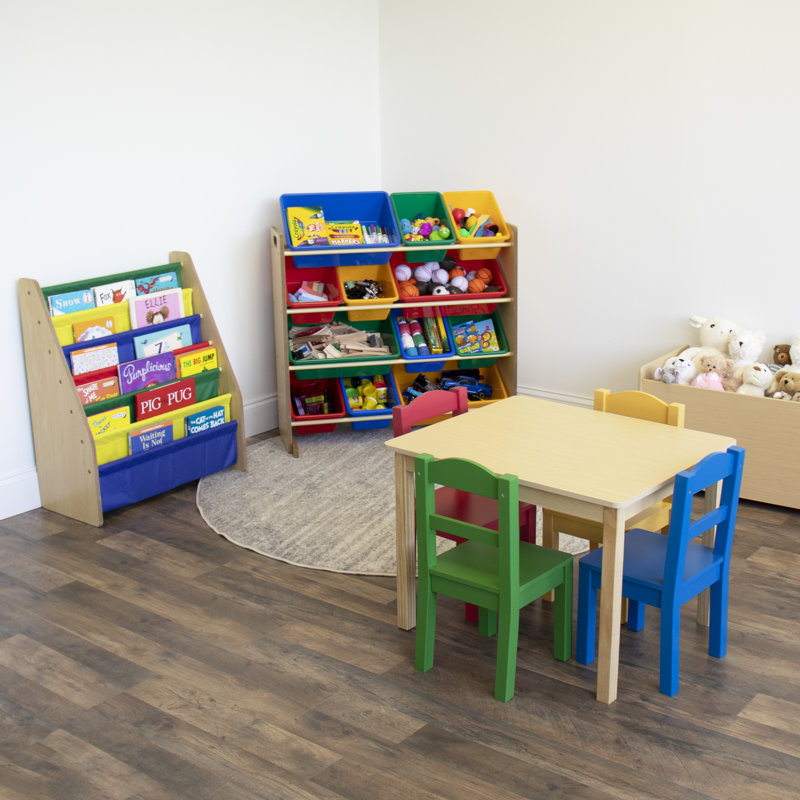 76.2cm H X 63.5cm W No Subject Kids Book Display, Yellow/Green/Blue