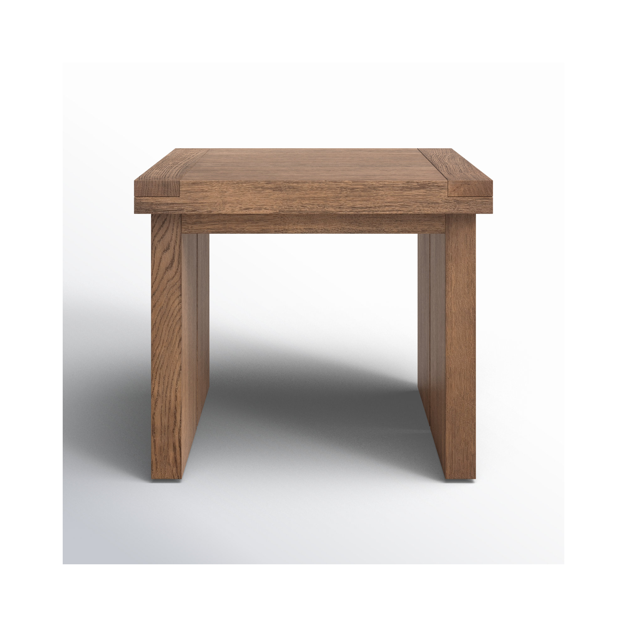 Nemo Solid Wood End Table, Worn Oak Veneer