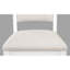 Chaises de salle à manger rembourrées blanches et crème à hauteur de comptoir avec 2 sièges d'appoint pour la maison-1270847574-1270847568