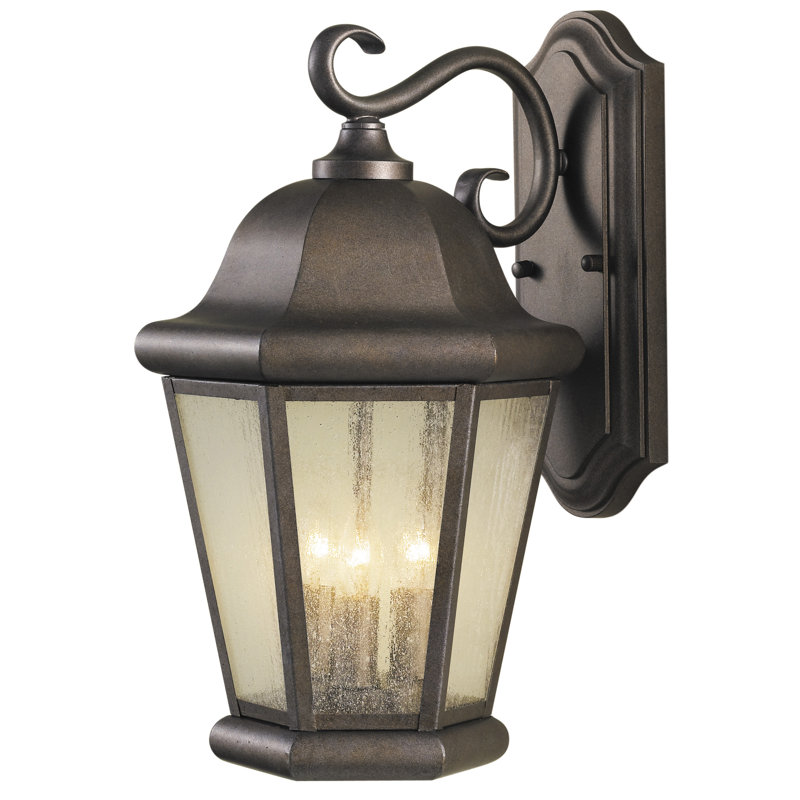 Martinsville Three Light Outdoor Pendant Lantern from Generation Lighting , Corinthian Bronze, 21" H x 10.5" W x 10.5" D
