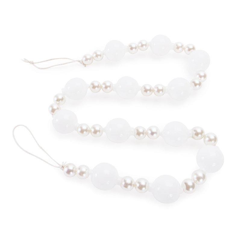 Guirlande blanche et perle 32 po, Blanc