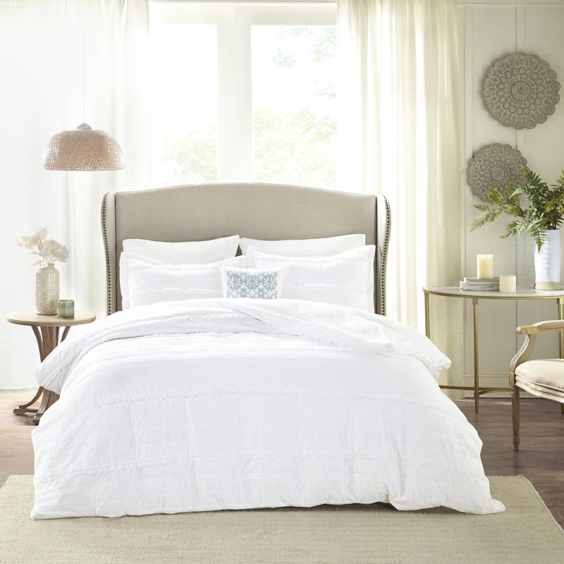Housse de couette en microfibre très matelassée et matelassée pour lit très grand / très grand 4 pièces