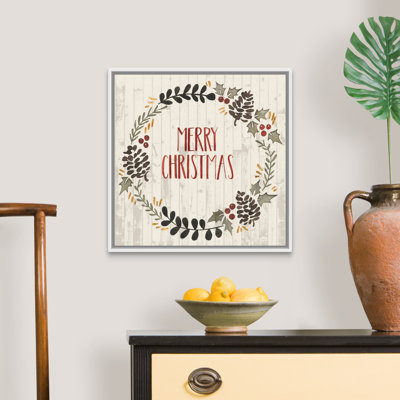 Reproduction d’art textuel sur toile, "Rustic Christmas II" par Grace Popp