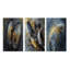 «Gold Boho Chic Feathers», 3 pièces sur toile-47846478-47846479