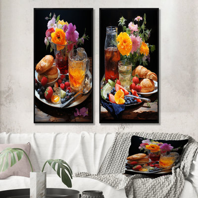 Petit déjeuner harmonie - ensemble de 2 décorations murales déjeuner