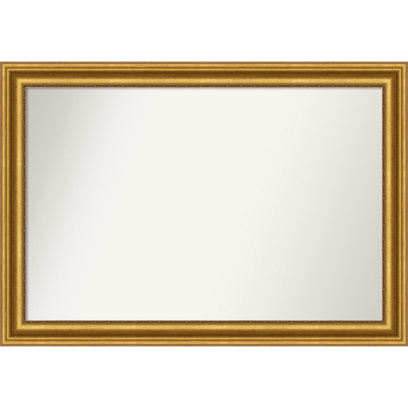 Miroir de salle de bain Jashawna, 34,75 po x 49,75 po, Doré