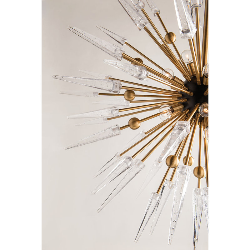 Sparta 12 - Light Chandelier, Aged Brass