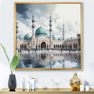 «Mosquée blanche et bleue», art mural
