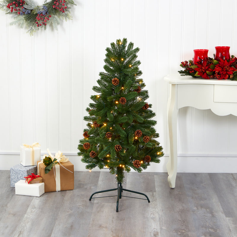 Lighted Artificial Spruce Christmas Tree, 5' H