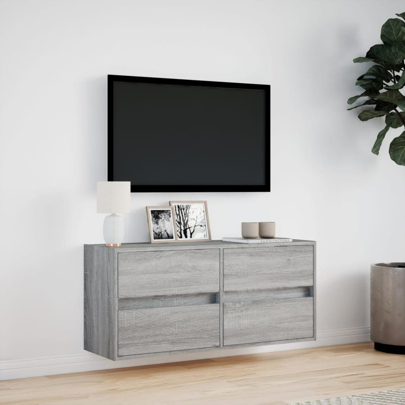 Yes_No_No_Yes_No Unfinished TV Stand, 100cm, Grey Sonoma