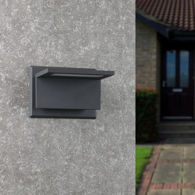 10w Led Modern Outdoor Wall Sconce,  Aluminum Lantern Fixture With 3000k Warm White Light For Porch, Front Door, And Patio