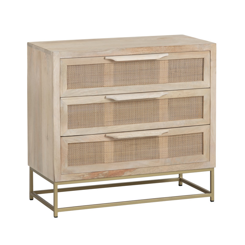 Alsup Solid Wood 3 -Drawer Accent Chest