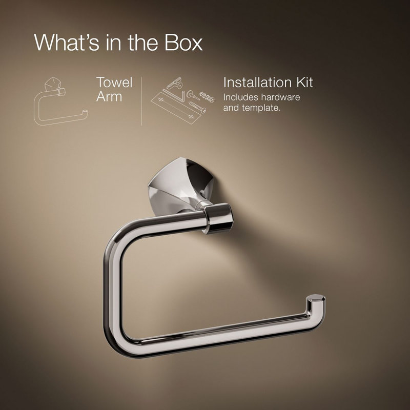 Occasion Towel Ring, Vibrant Titanium