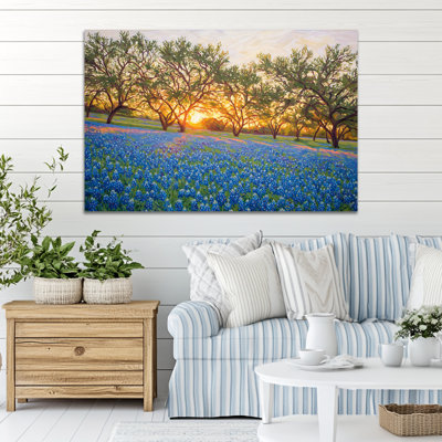Art mural printanier au printemps, impression sur toile de photos de nature, peinture de paysage pour le salon, affiche d'art floral pour chambre à coucher, art naturel pour le bureau, forêt printanière grand, 28 po x 40 po