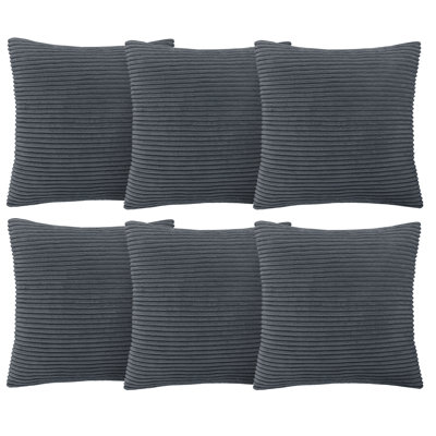 Aspire Homeware Striped Square Velvet Cushion Cover