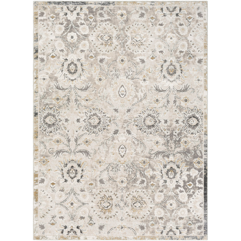 Tapis taupe / crème Collinward, Rectangle 7 pi 10 po x 10 pi 2 po