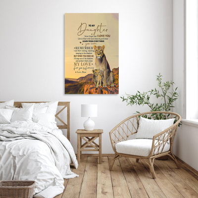 To My Daughter Love Mom - impression sur toile tendue