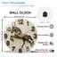 Horloge murale silencieuse en verre trempé de 30 cm, motif cheval, sans tic-tac, fonctionne avec des piles AA (non incluses), décoration artistique pour la maison