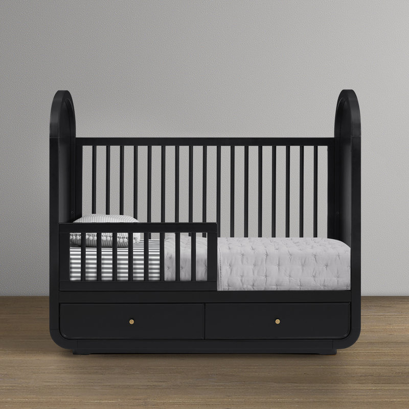 Aspen Toddler Guardrail, Black, Black